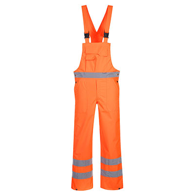 S388 W/P HI VIS BIB & BRACE UNLINED